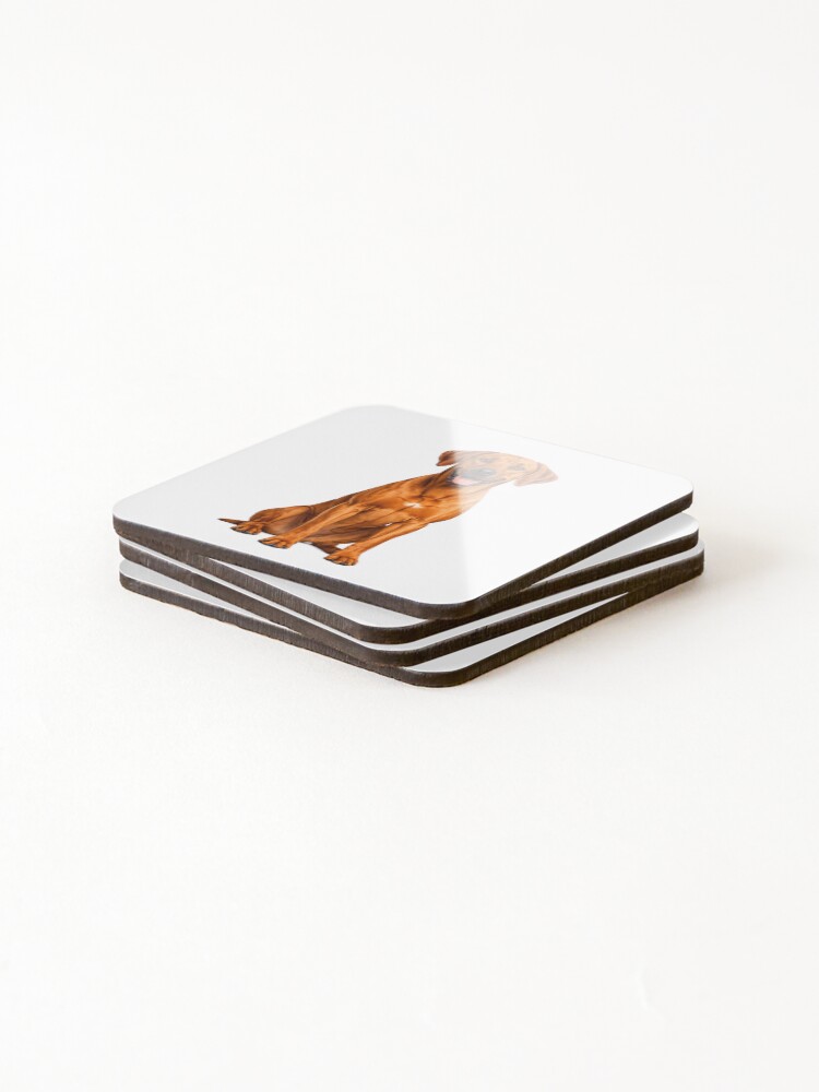 Thumbnail 4 of 5, Coasters (Set of 4), Rhodesian Ridgeback Dog designed and sold by BackgroundND.