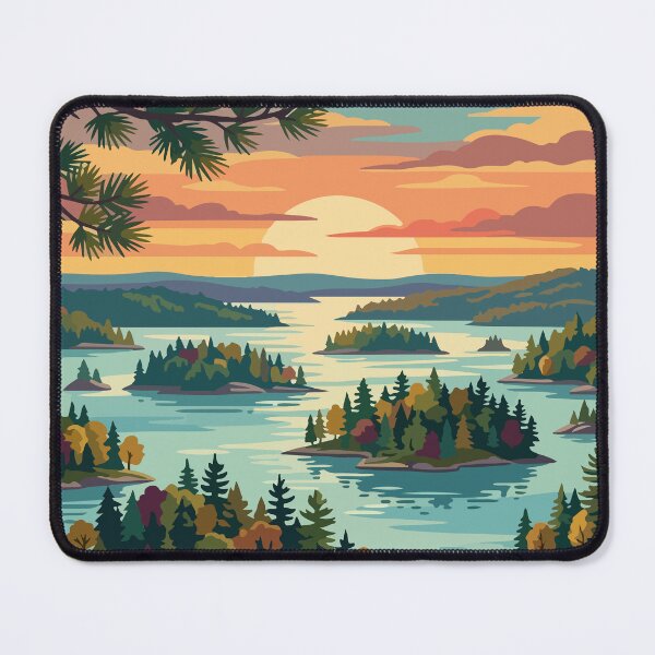 Item preview, Thousand Islands National Park Canada Travel Vintage designed and sold by RareDeerArt.
