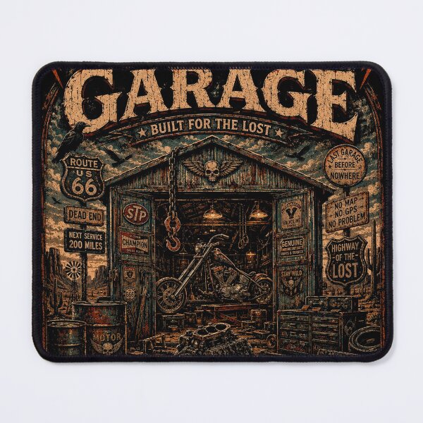 Item preview, GHOST GARAGE | Vintage Garage T-Shirt | Highway Of The Lost | RetroCrypt Studio designed and sold by RetroCrypt Studio.