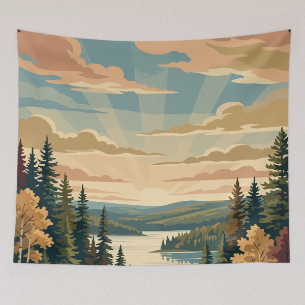 Item preview, Prince Albert National Park Canada Travel Vintage designed and sold by RareDeerArt.