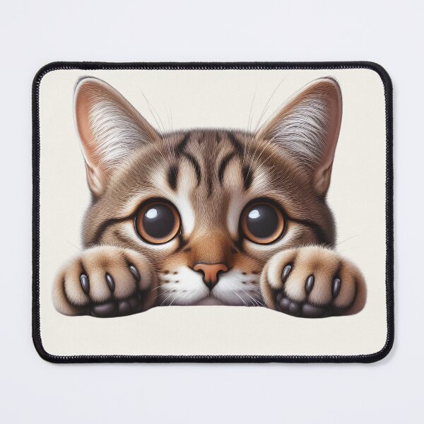 Item preview, Cute Peekaboo Tabby Cat Sticker Design designed and sold by CatandTea.