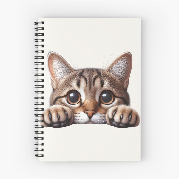 Item preview, Cute Peekaboo Tabby Cat Sticker Design designed and sold by CatandTea.