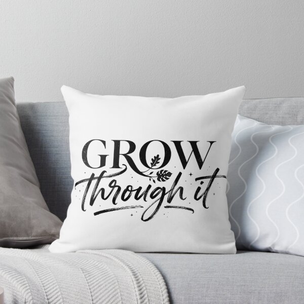 Item preview, Grow Through It | Minimal Inspirational Typography designed and sold by lalitacreations.