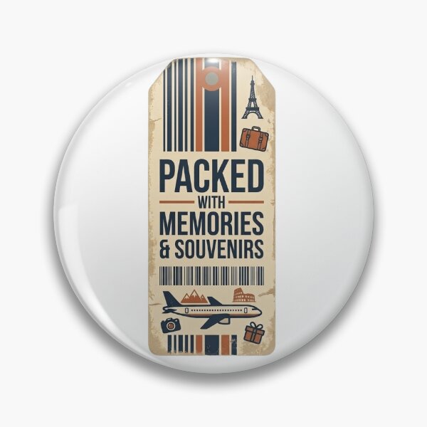 Item preview, Retro Packed with Memories and Souvenirs Travel Sticker designed and sold by asumintjapan1.