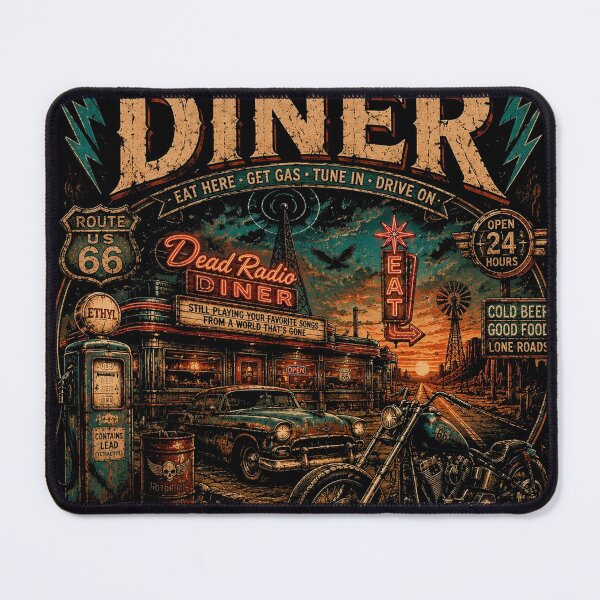 Item preview, DEAD RADIO DINER | Vintage Americana T-Shirt | Highway Of The Lost | RetroCrypt Studio designed and sold by RetroCrypt Studio.