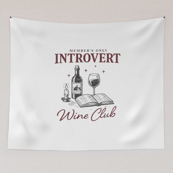 Item preview, Introvert Wine Club designed and sold by Matinez Pink.