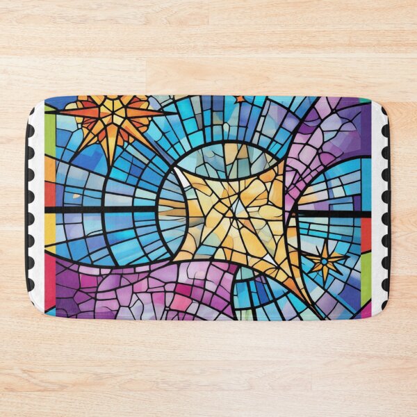 Item preview, violet night 7.1 stained glass colorful geometric abstract design designed and sold by SmashingDeals.