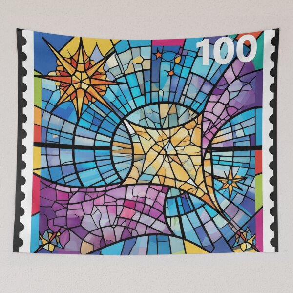 Item preview, violet night 7.1 stained glass colorful geometric abstract design designed and sold by SmashingDeals.