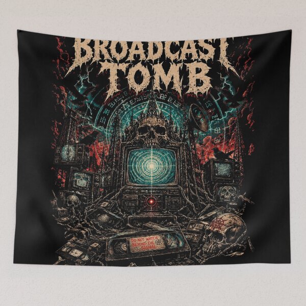 Item preview, BROADCAST TOMB | Vintage Metal T-Shirt | Forbidden Broadcast | RetroCrypt Studio designed and sold by RetroCrypt Studio.