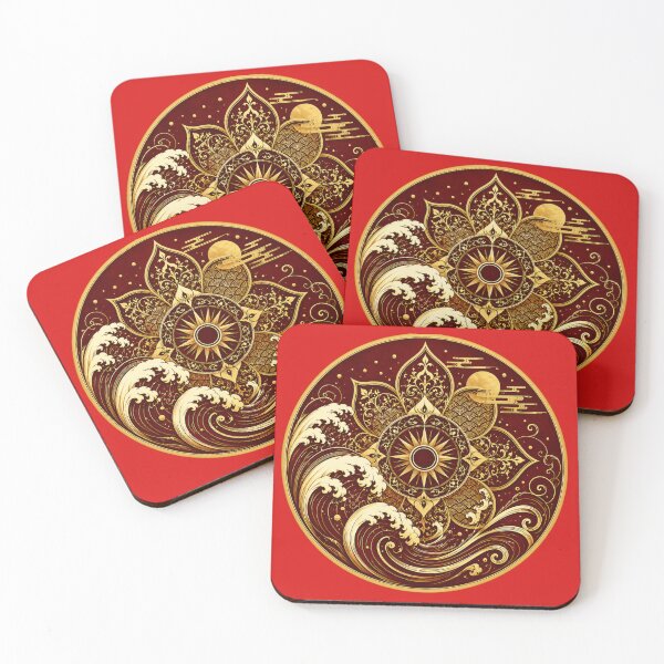 Item preview, Crimson Tide Crest – Japanese Sacred Flame Wave Emblem designed and sold by sunbowjp stadio.