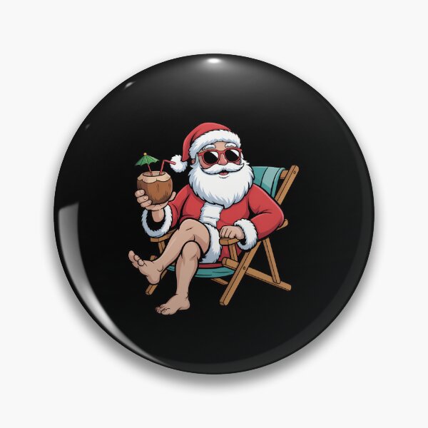 Item preview, Christmas in July Santa on Beach Independence Day Summer designed and sold by SapfireStuArt.