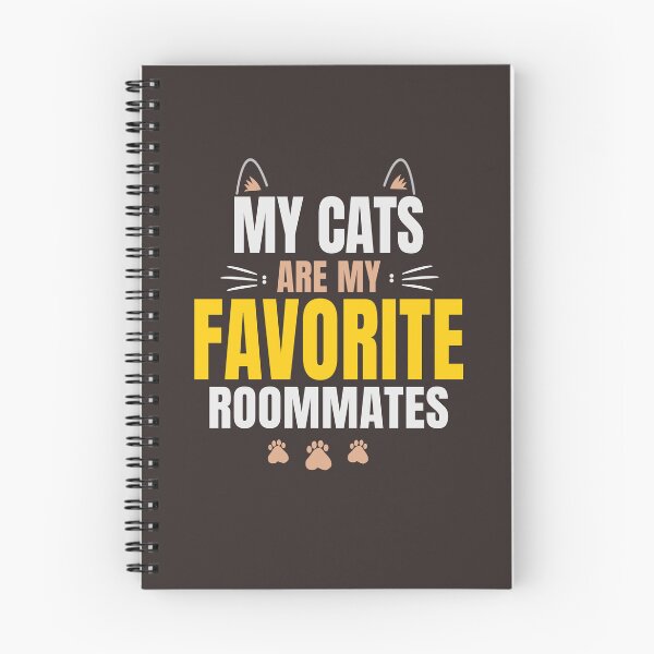 Item preview, My Cats Are My Favorite Roommates Funny Cat Lover Typography T-Shirt designed and sold by HeartAndArtShop.