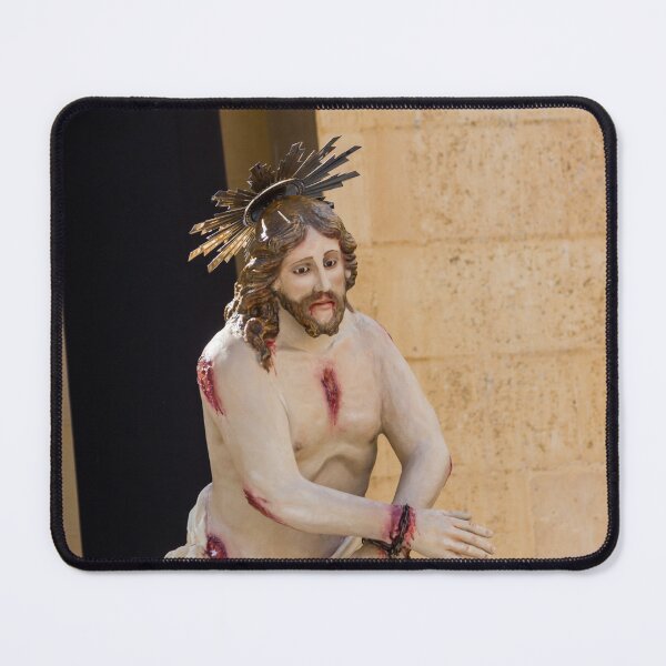 Item preview, Statue of Jesus Christ With Crown of Thorns Depicting Suffering and Wounds in Church Setting designed and sold by Nmallia.