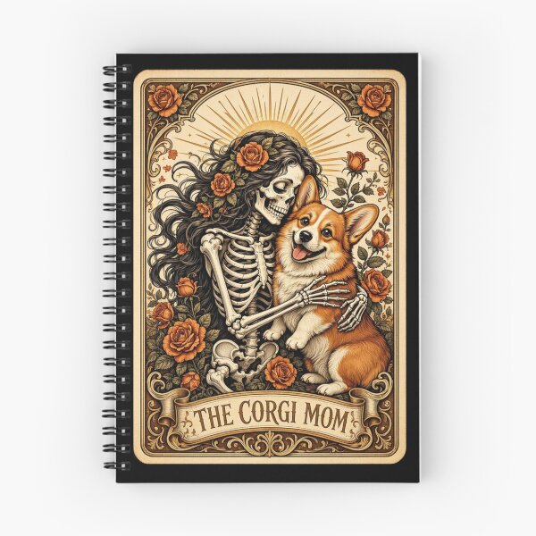 Item preview, Retro Funny The Corgi Mom Tarot Card Skeleton Halloween designed and sold by CF_VintageDesign.