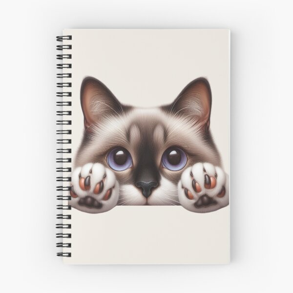 Item preview, Aesthetic Peekaboo Siamese Cat Art Sticker designed and sold by CatandTea.