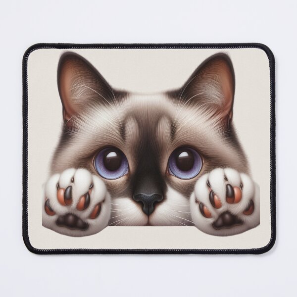 Item preview, Aesthetic Peekaboo Siamese Cat Art Sticker designed and sold by CatandTea.