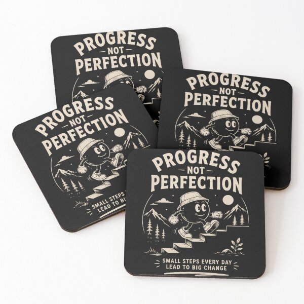 Item preview, Progress Not Perfection – Daily Motivation Quote designed and sold by NomadUSArt.