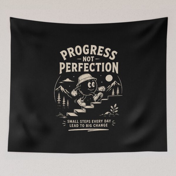 Item preview, Progress Not Perfection – Daily Motivation Quote designed and sold by NomadUSArt.
