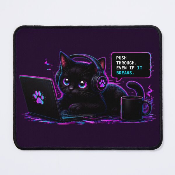 Item preview, Push Through Even If It Breaks — Coding Cat designed and sold by Gitch Studios.