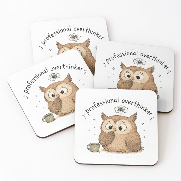 Item preview, Funny Owl | professional overthinker designed and sold by KJ Juliet.