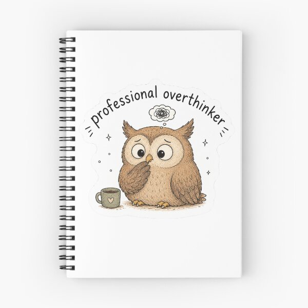 Item preview, Funny Owl | professional overthinker designed and sold by KJ Juliet.