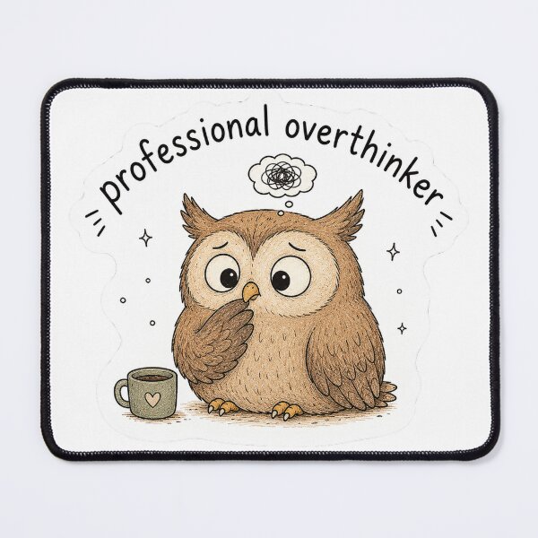 Item preview, Funny Owl | professional overthinker designed and sold by KJ Juliet.