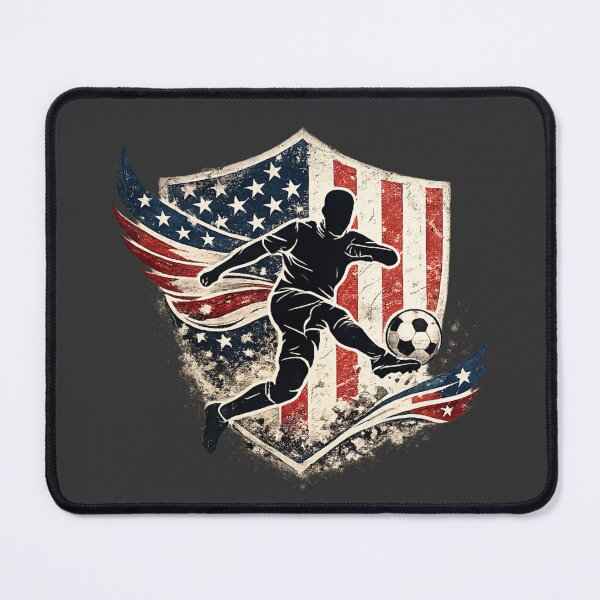 Item preview, American Flag Soccer Player Gift designed and sold by Corvoria.