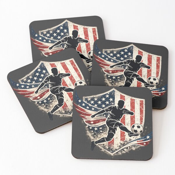 Item preview, American Flag Soccer Player Gift designed and sold by Corvoria.