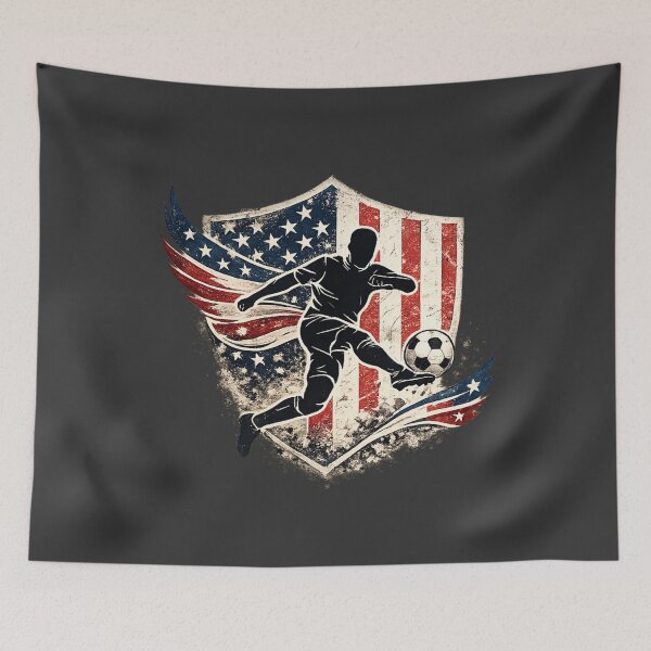 Item preview, American Flag Soccer Player Gift designed and sold by Corvoria.