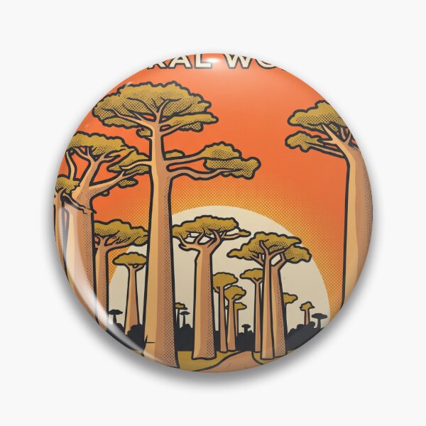 Item preview, Avenue of the Baobabs Madagascar Vintage Travel Poster Retro 70s designed and sold by negruj.
