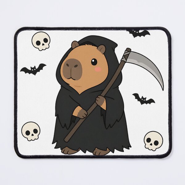 Item preview, Grim Reaper Capybara - Cute Dark Humor designed and sold by iwzzuel.