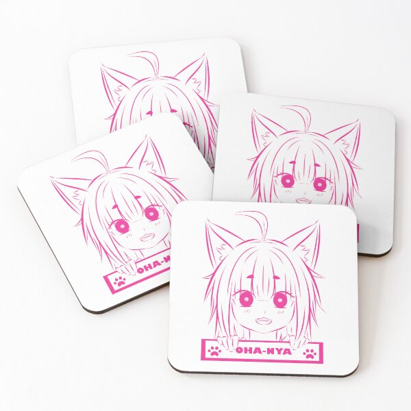 Item preview, Oha-nya_cat girl greetings designed and sold by KawaOta-0.
