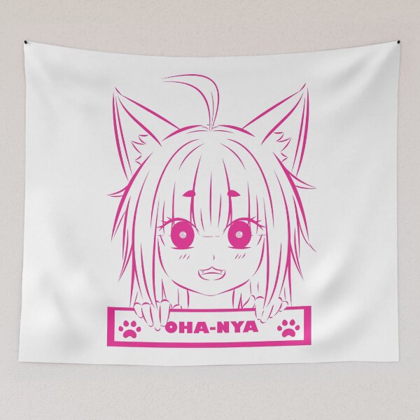 Item preview, Oha-nya_cat girl greetings designed and sold by KawaOta-0.