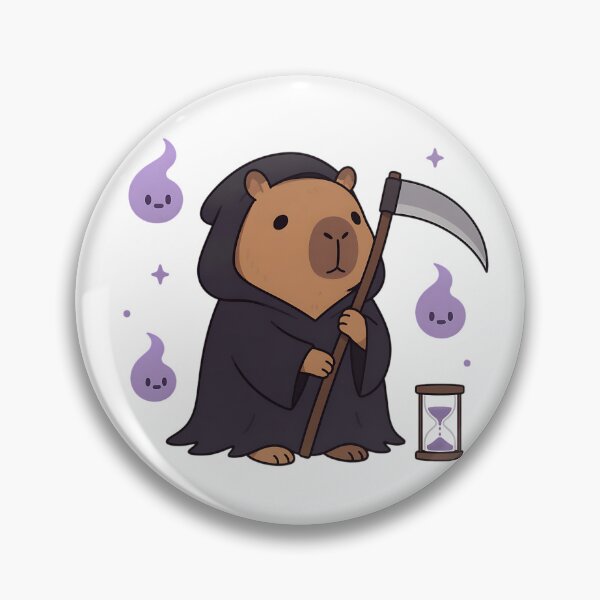 Item preview, Grim Reaper Capybara - Cute Dark Humor designed and sold by iwzzuel.