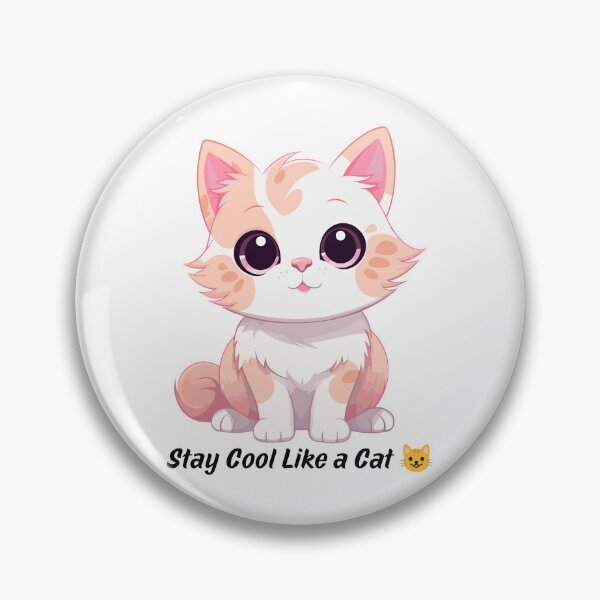Item preview, A charming digital illustration of a cute cartoon kitten with big, round eyes and a gentle smile.  designed and sold by Twinkz31.