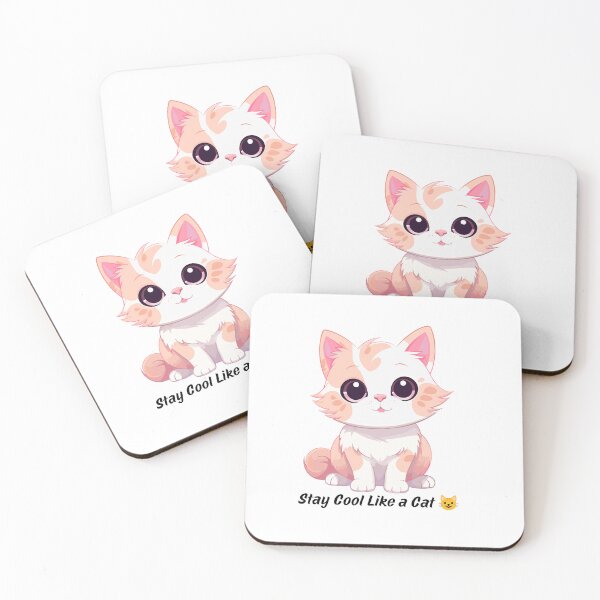Item preview, A charming digital illustration of a cute cartoon kitten with big, round eyes and a gentle smile.  designed and sold by Twinkz31.