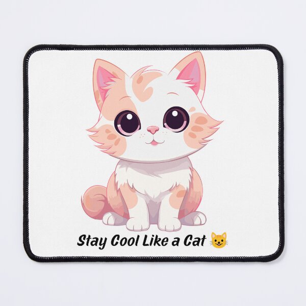 Item preview, A charming digital illustration of a cute cartoon kitten with big, round eyes and a gentle smile. designed and sold by Twinkz31.