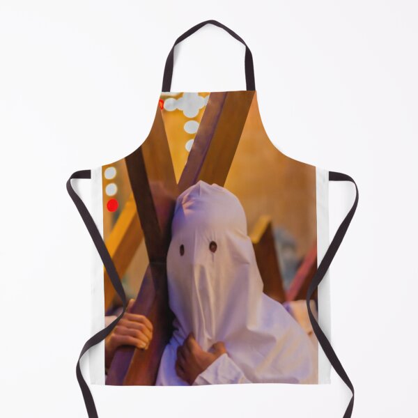 Item preview, Hooded Penitent Carrying Large Cross During Holy Week Religious Procession in Town Square designed and sold by Nmallia.