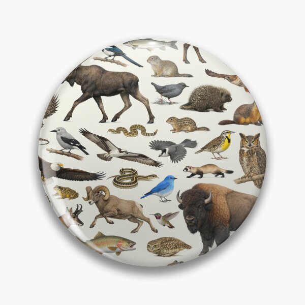 Item preview, Animals of Wyoming Retro Style Identification Chart designed and sold by kakarikihill.