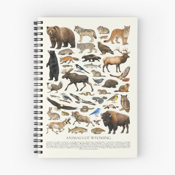 Item preview, Animals of Wyoming Retro Style Identification Chart designed and sold by kakarikihill.