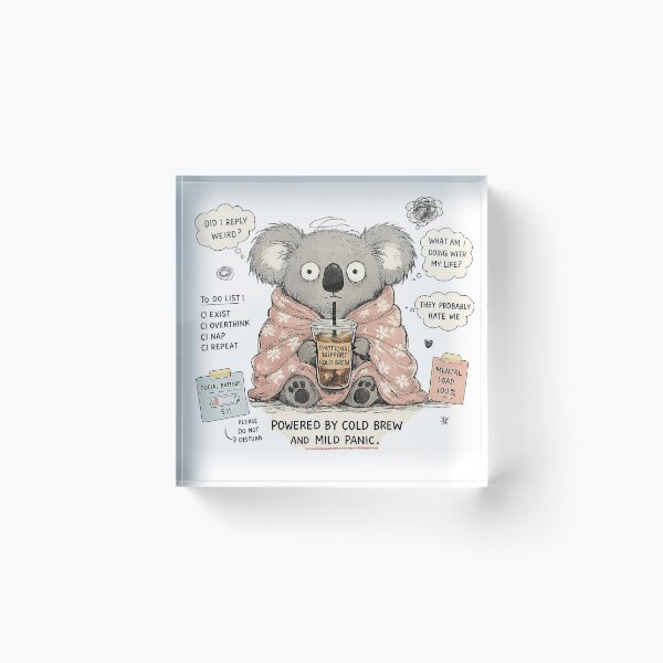 Item preview, Anxious Koala Powered By Cold Brew designed and sold by So Much 2 See.