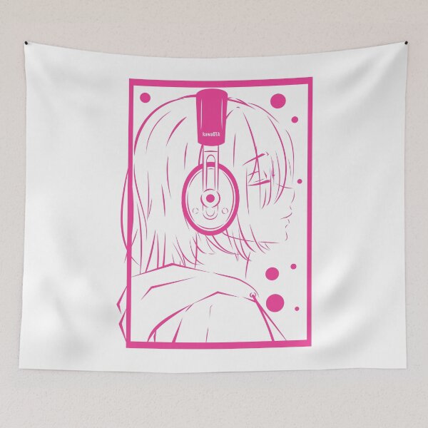 Item preview, girl with headphone designed and sold by KawaOta-0.