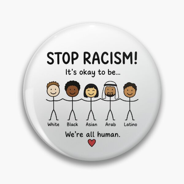Item preview, Stop racism we're all human designed and sold by HandicraftArt.
