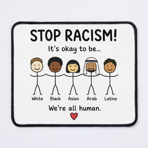 Item preview, Stop racism we're all human designed and sold by HandicraftArt.