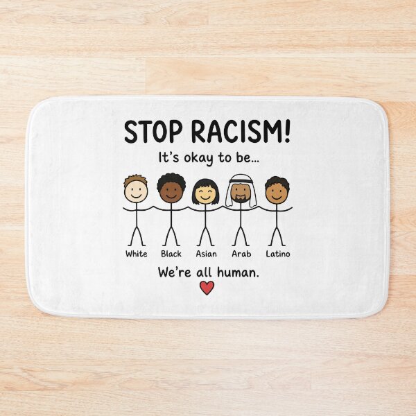 Item preview, Stop racism we're all human designed and sold by HandicraftArt.