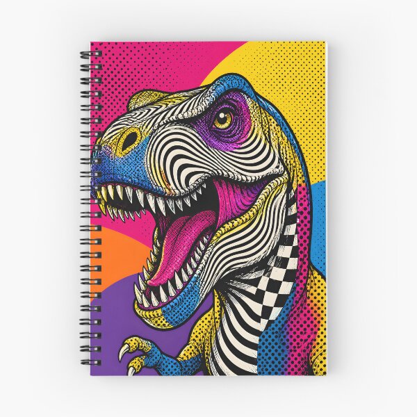 Item preview, Pop Art T-Rex Psychedelic Zebra Pattern Dinosaur designed and sold by PreeCha Art & Co..
