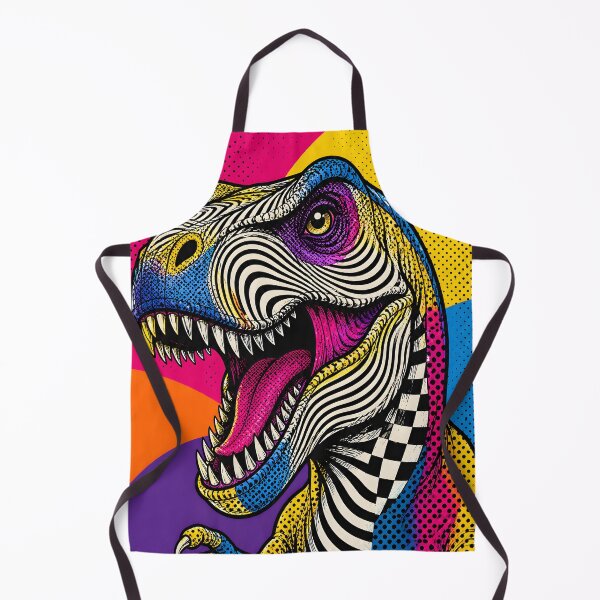 Item preview, Pop Art T-Rex Psychedelic Zebra Pattern Dinosaur designed and sold by PreeCha Art & Co..