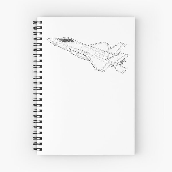 Item preview, Black and White Modern Stealth Fighter Jet Line Art Illustration designed and sold by Combat Skies.