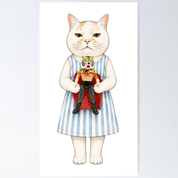 Item preview, Cat with Tiger Mask Toy designed and sold by Komatoya.