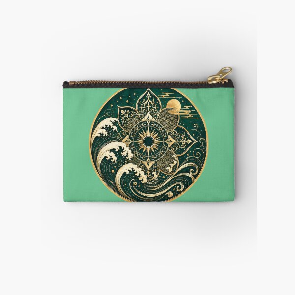 Item preview, Emerald Tide Crest – Japanese Sacred Wave Emblem designed and sold by sunbowjp stadio.